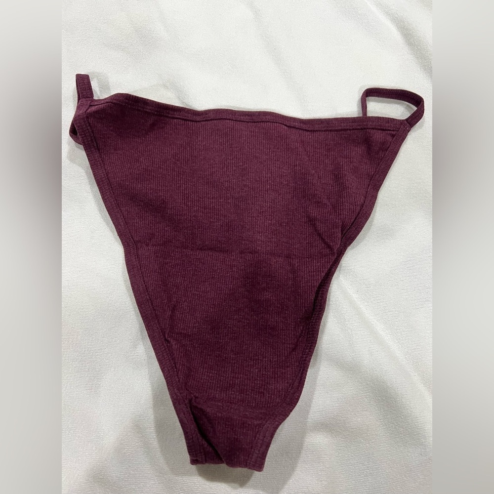 NEW NIP VS PINK victoria secret bikini panty underwear XL maroon butterfly - Picture 2 of 5